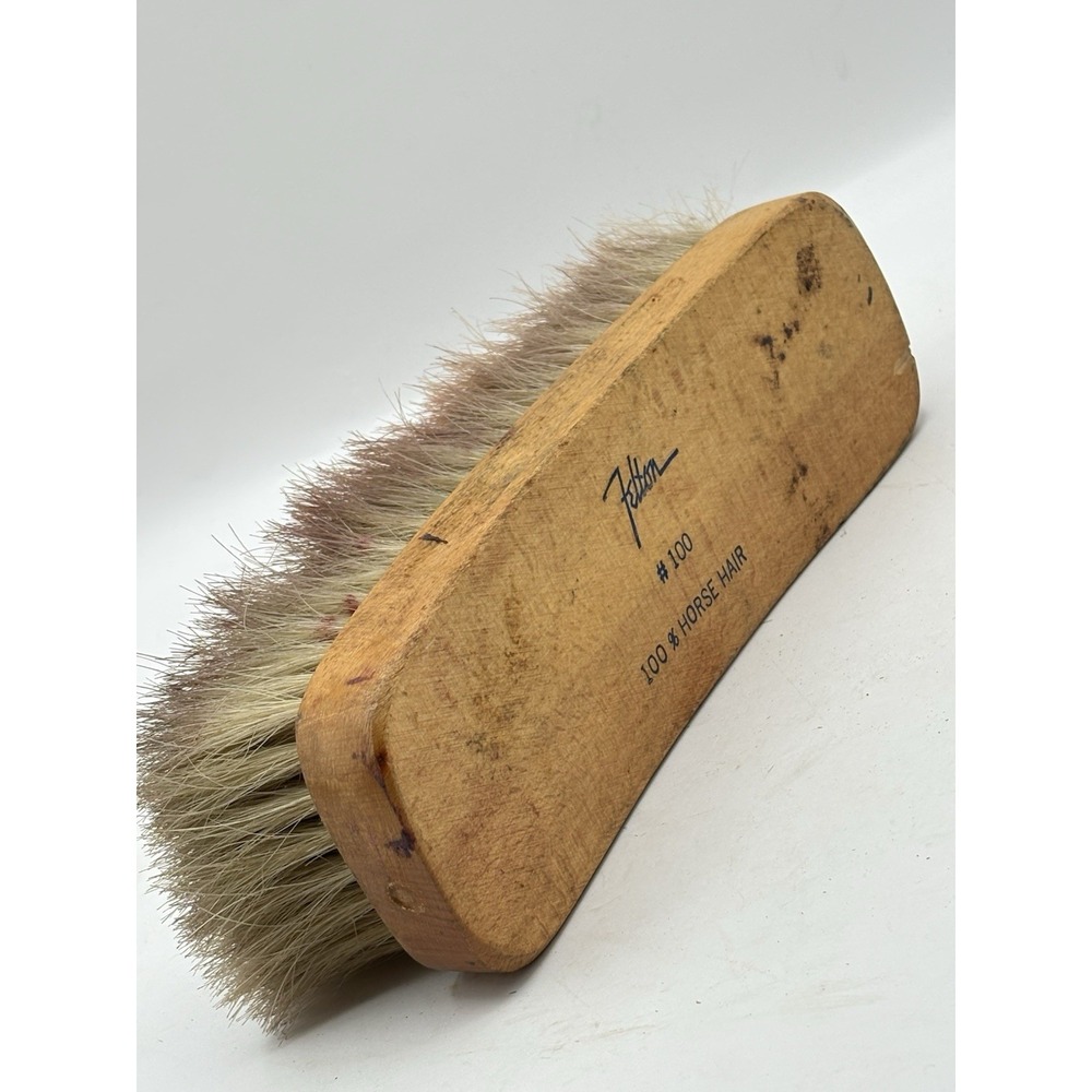 Felton 100% Horse Hair And Wood Shoe Shine Brush #100 Decor Equine Industrial
